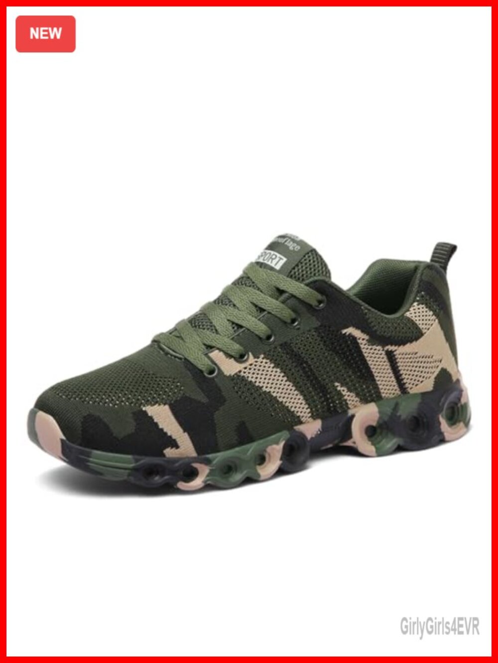 Womens Mens Mesh Camouflage Athletic Running Tennis Walking Shoes Non Slip